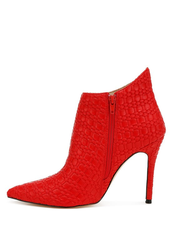 Lolita Woven Texture Stiletto Boot