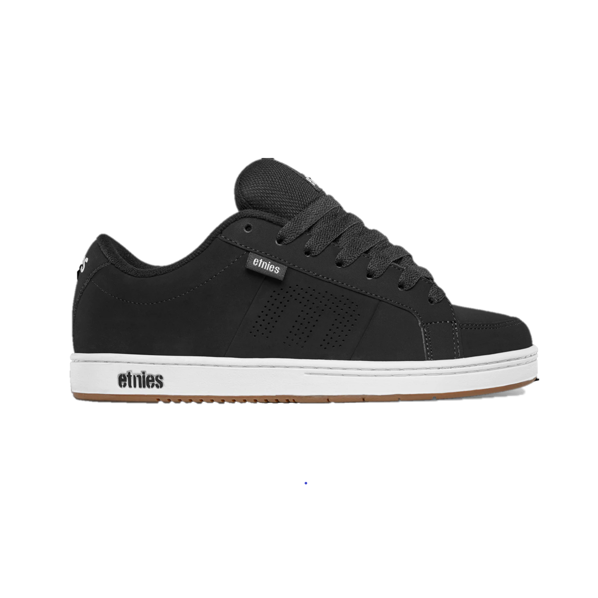 ETNIES 4101000091 979 KINGPIN MN'S (Medium) Black/White/Gum Nubuck Skate Shoes