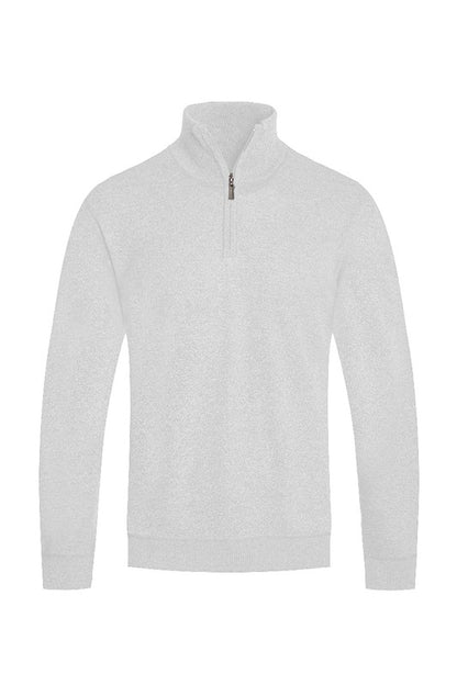 Weiv Mens Knit Quarter Zip Sweater