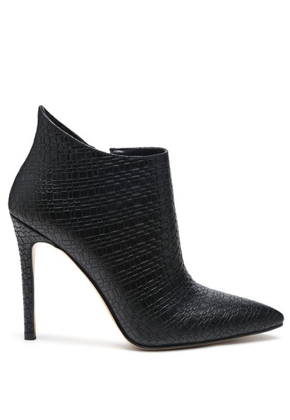 Lolita Woven Texture Stiletto Boot