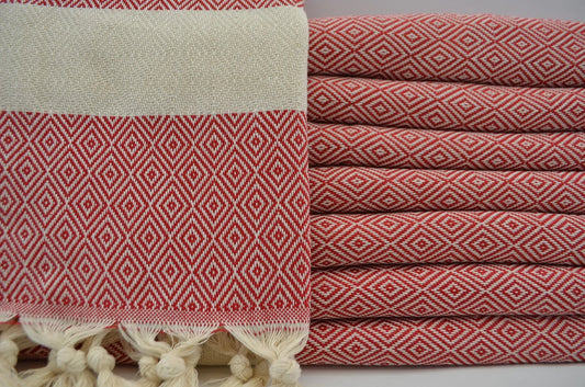 Venetian Sunset Red Turkish Towel - UE Fashion