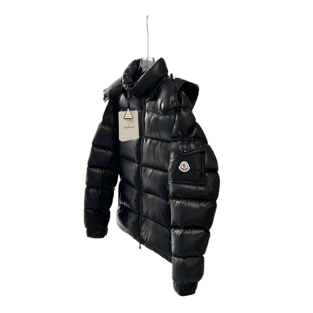 Moncler Men's Maya Gloss Black Short Down Jacket