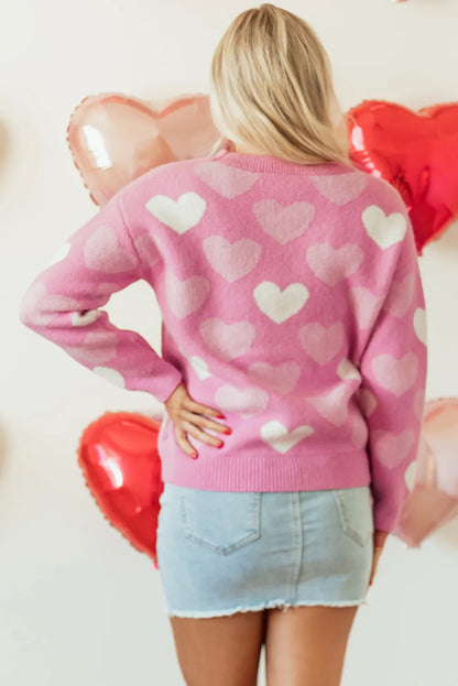 Heartfelt Pearled Sweater for Valentine's Day - UE Fashion