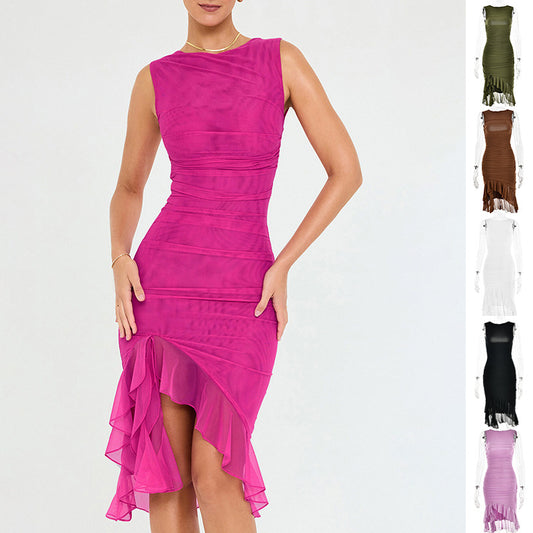 Chic Summer Slim Sleeveless Dress – Trendy & Stylish Party Outfit