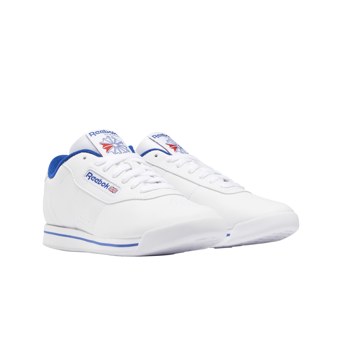 REEBOK FV5294 PRINCESS WMN'S (Medium) White/White/Collegiate Royal Synthetic/Leather Lifestyle Shoes