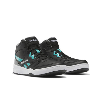 REEBOK GX1456 BB4500 COURT KID'S (Medium) Black/Grey/Teal Synthetic & Leather Basketball Shoes - UE Fashion