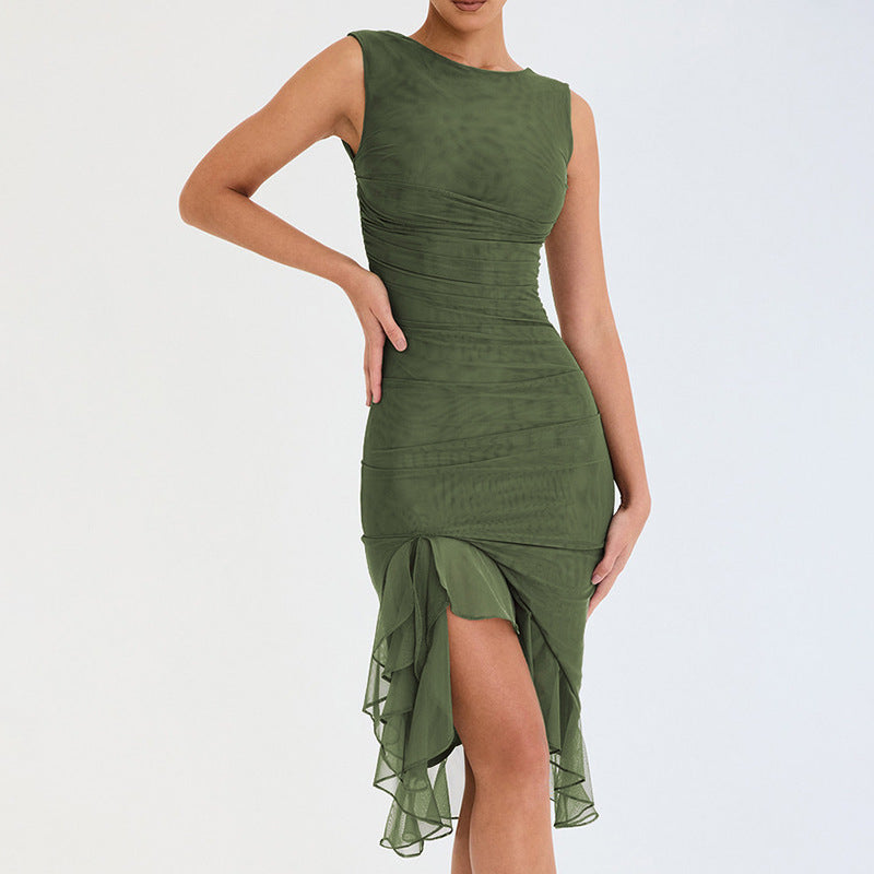 Chic Summer Slim Sleeveless Dress – Trendy & Stylish Party Outfit