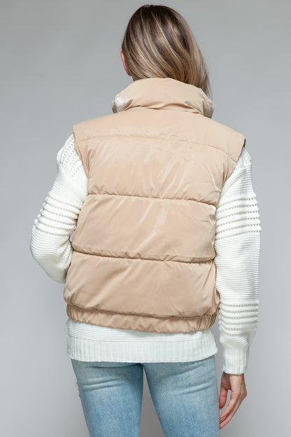 Snobbish Fine Fur Lining Quilted Vest