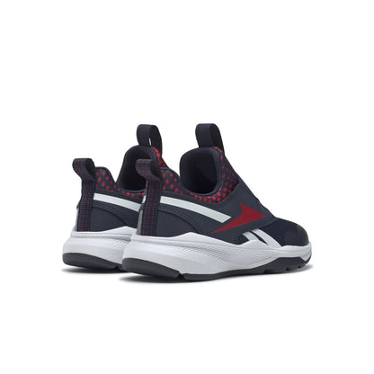 REEBOK GW1239 XT SPRINTER SLIP-ON KID'S (Medium) Navy/Red/White Textile & Leather Running Shoes