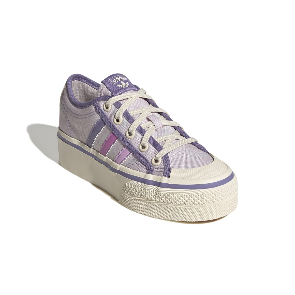 ADIDAS GY7051 NIZZA PLATFORM JR'S (Medium) Pink/Lilac/White Textile Lifestyle Shoes