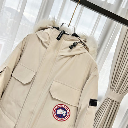 Canada Goose 006 Light Beige Expedition  Down Jacket