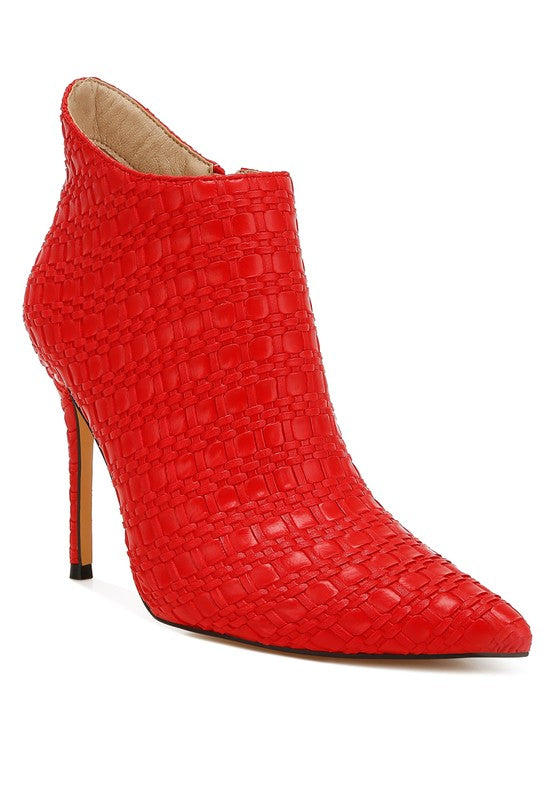 Lolita Woven Texture Stiletto Boot