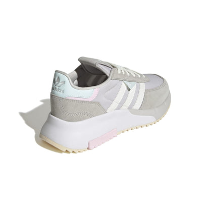 ADIDAS GW9405 RETROPY F2 WMN'S (Medium) Grey/White/Grey Textile, Suede & Mesh Running Shoes