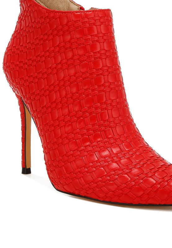 Lolita Woven Texture Stiletto Boot