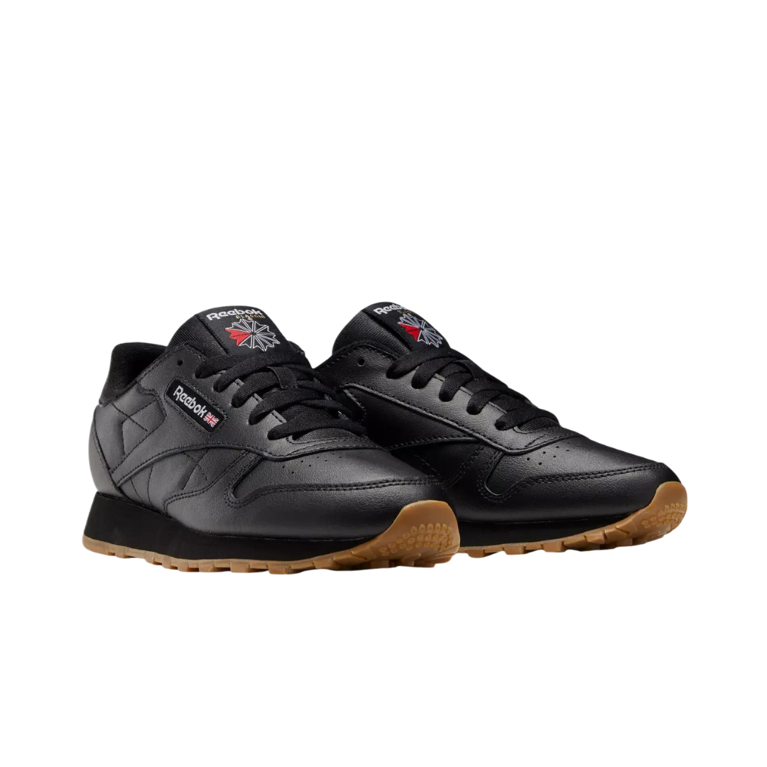 REEBOK 100010469 (GZ6093) CL LTHR Jr's (Medium) Black/Black Leather Lifestyle Shoes