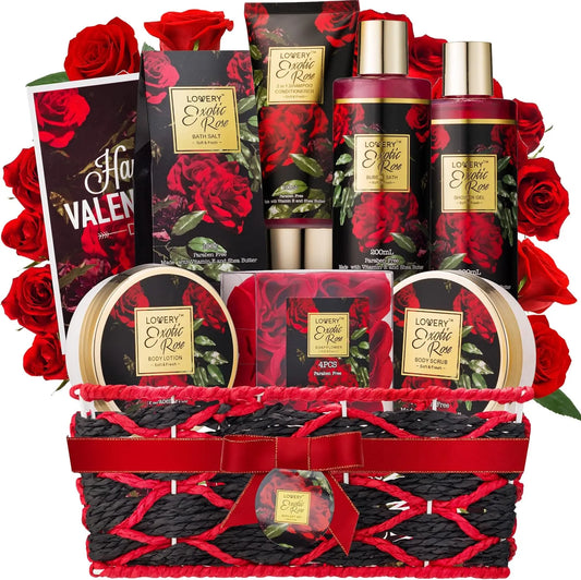 Exquisite Romantic Rose Spa Gift Basket – The Perfect Gift for Relaxation & Rejuvenation - UE Fashion