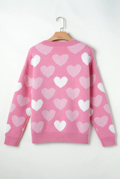 Heartfelt Pearled Sweater for Valentine's Day - UE Fashion