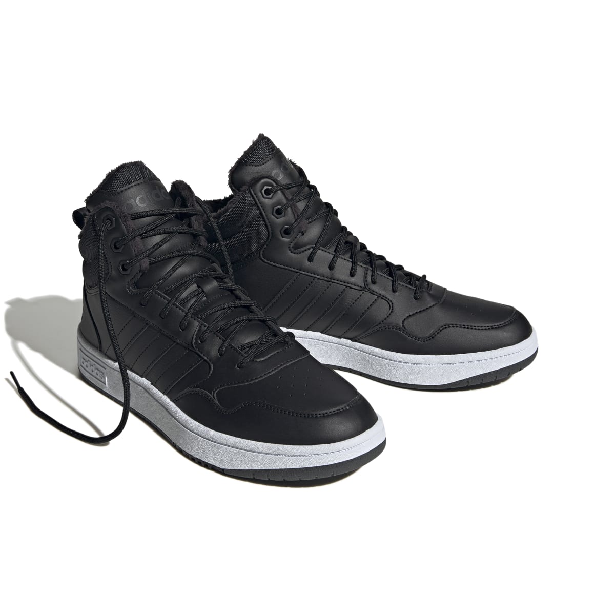 ADIDAS GZ6679 HOOPS MID 3.0 WINTERIZED MN'S (Medium) Black/Black/White Synthetic Leather Basketball Shoes