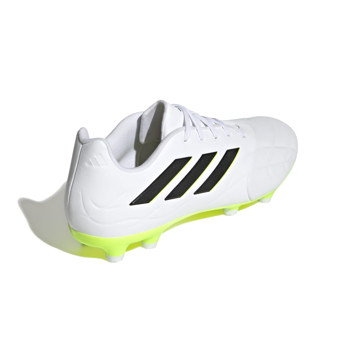 ADIDAS HQ8984 COPA PURE.3 FG MN'S (Medium) White/Black/Lemon Leather Soccer Shoes