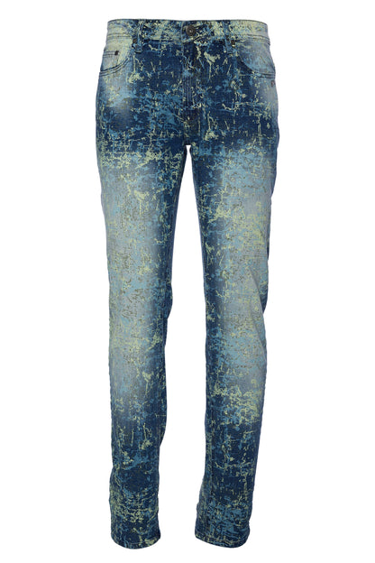 Mohamed | Printed Denim Jeans With Wash