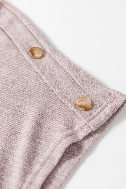 Delicacy Plus Size Button Detail Batwing Sleeve Tee