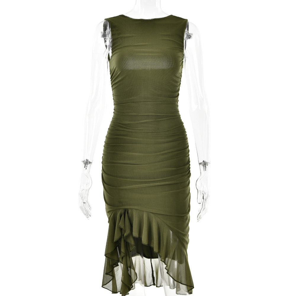 Chic Summer Slim Sleeveless Dress – Trendy & Stylish Party Outfit