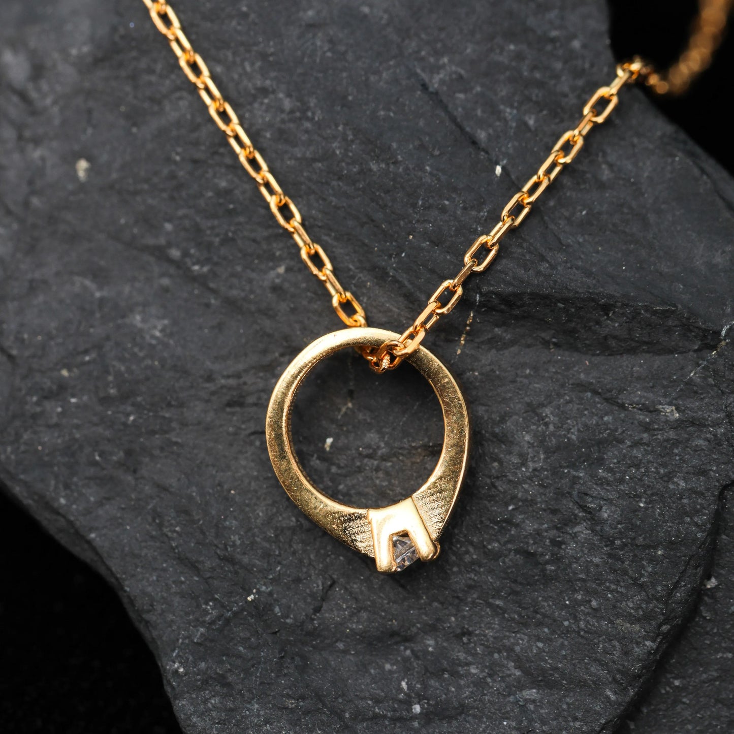 Diamond Ring Necklace – Dainty & Elegant Gift for Her - UE Fashion