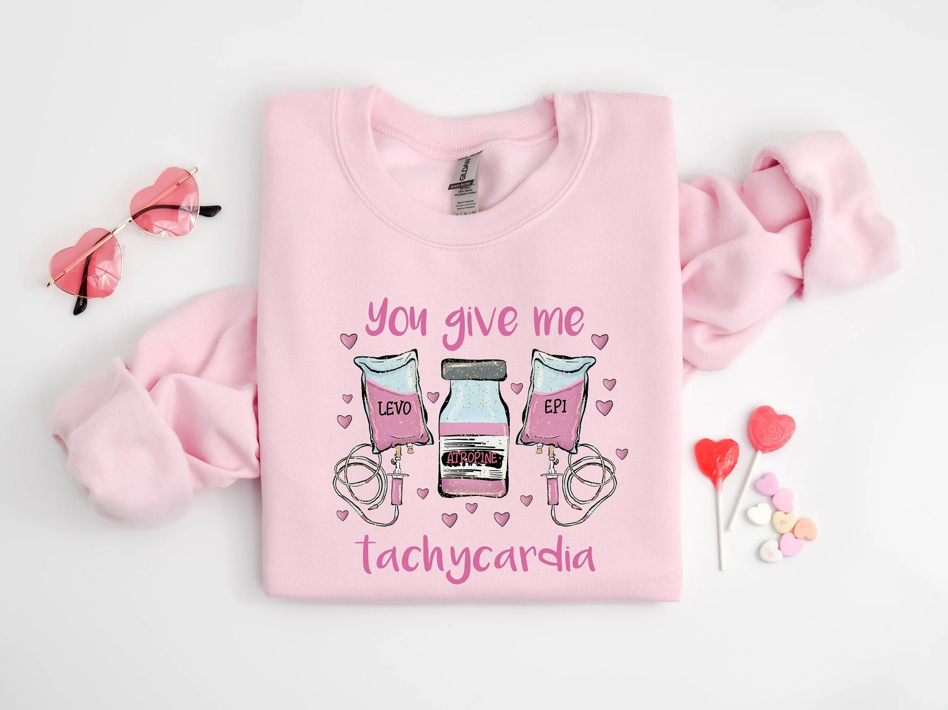 Heartbeats and Scrubs: Nurse Valentine's Day Cotton T-Shirt – Celebrate Nursing in Style - UE Fashion