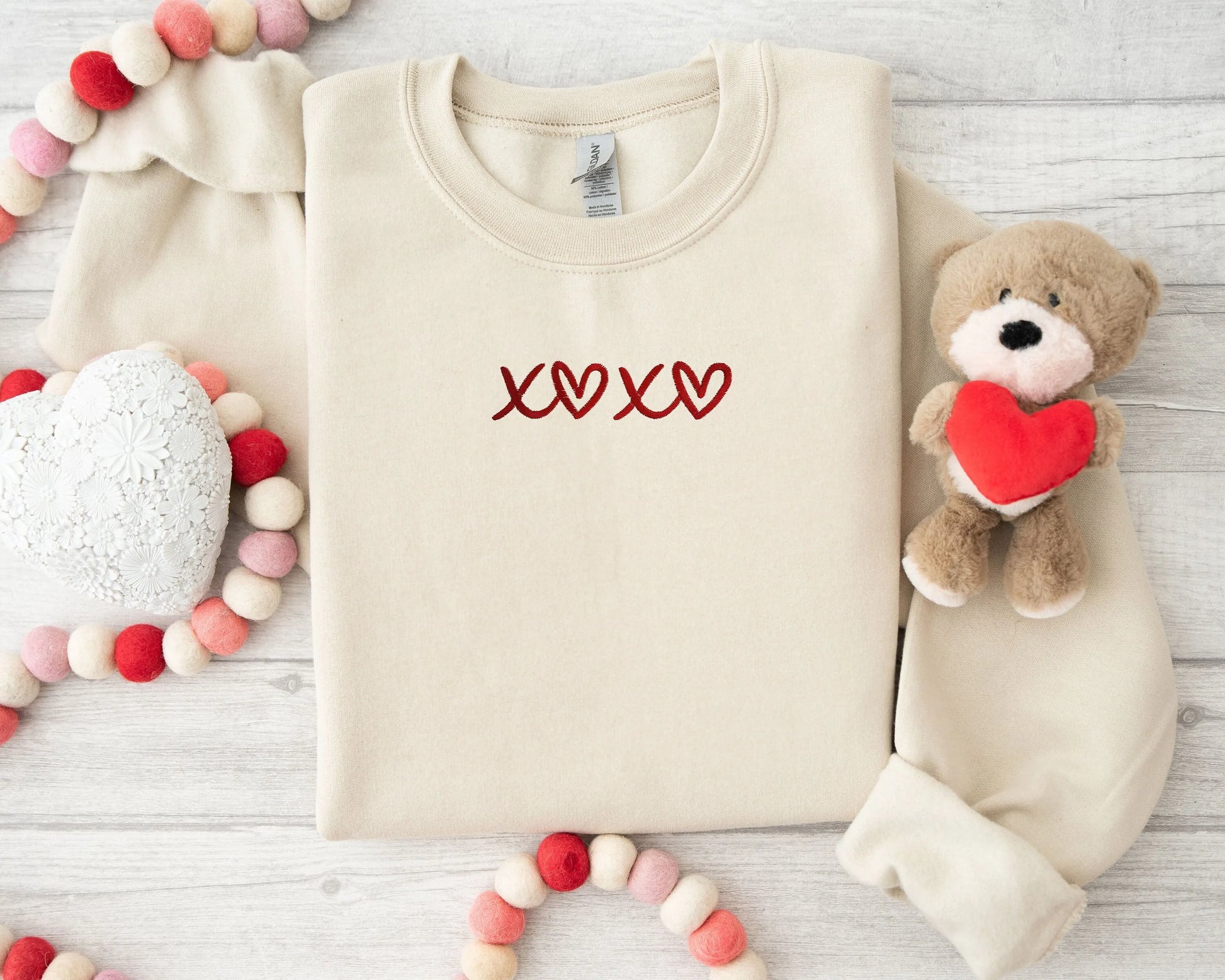 Valentine’s Day Embroidered 100% Cotton T-shirt High Quality - UE Fashion